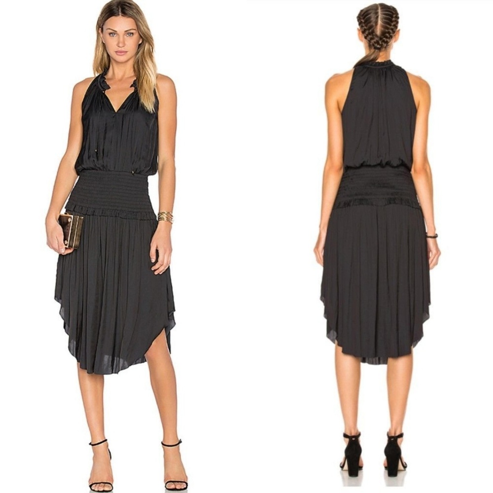 Ulla Johnson Black Sleeveless Midi Dress